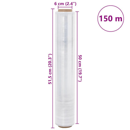 Stretchfolie 2 Stk. Transparent 23 μm 50 cm x 150 m