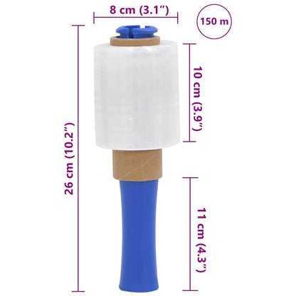 Stretchfolie mit Griff 10 Stk. Transparent 23 μm 50 cm x 150 m