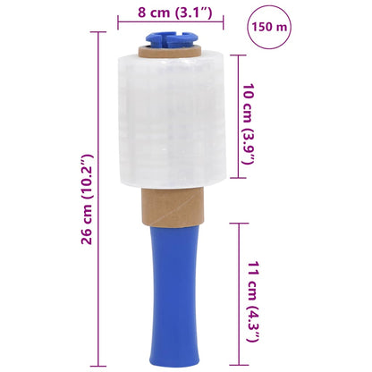 Stretchfolien 50 Stk. Transparent 23 μm 10 cm x 150 m