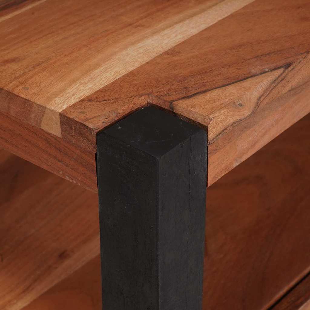 vidaXL Meuble TV avec étagère Marron 110 x 30 x 40 cm Bois d'acacia massif