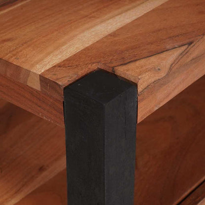 vidaXL Meuble TV avec étagère Marron 110 x 30 x 40 cm Bois d'acacia massif