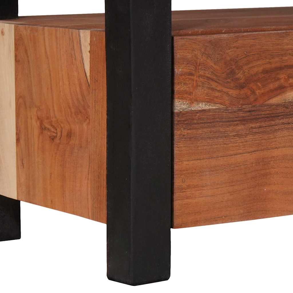 vidaXL Meuble TV avec étagère Marron 110 x 30 x 40 cm Bois d'acacia massif