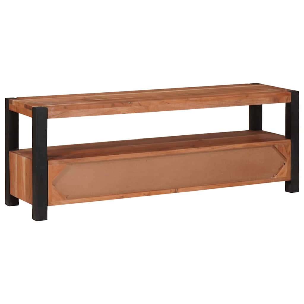 vidaXL Meuble TV avec étagère Marron 110 x 30 x 40 cm Bois d'acacia massif
