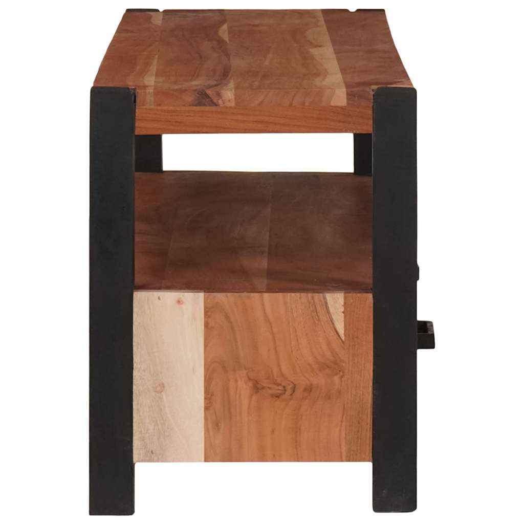 vidaXL Meuble TV avec étagère Marron 110 x 30 x 40 cm Bois d'acacia massif