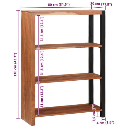 vidaXL Bibliothèque marron 80 x 30 x 110 cm en bois d'acacia massif