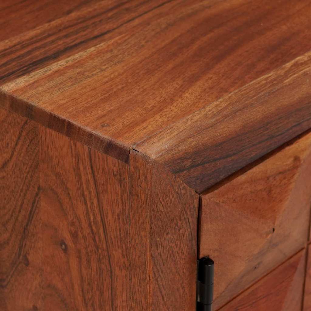 vidaXL Meuble TV marron miel 112 x 30 x 48 cm bois d'acacia massif