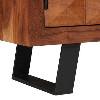 vidaXL Meuble TV marron miel 112 x 30 x 48 cm bois d'acacia massif