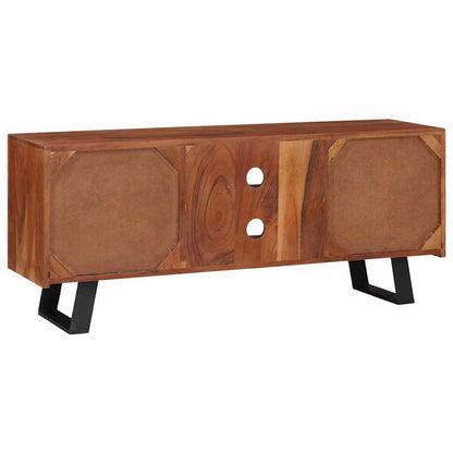 vidaXL Meuble TV marron miel 112 x 30 x 48 cm bois d'acacia massif