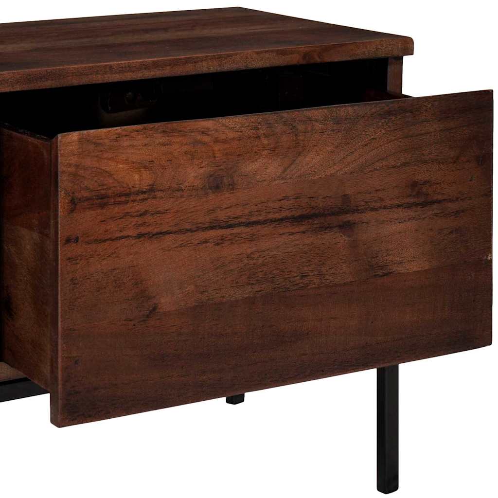 vidaXL Meuble TV, bois d'acacia massif, 110x30x36 cm, marron miel
