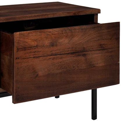 vidaXL Meuble TV, bois d'acacia massif, 110x30x36 cm, marron miel