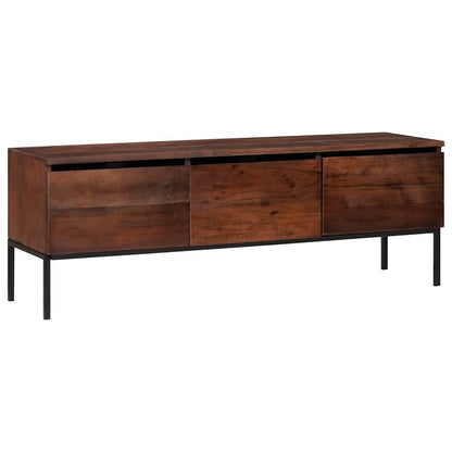 vidaXL Meuble TV, bois d'acacia massif, 110x30x36 cm, marron miel