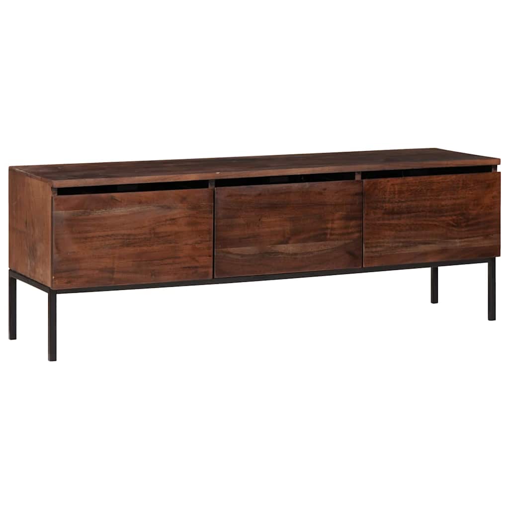 vidaXL Meuble TV, bois d'acacia massif, 110x30x36 cm, marron miel