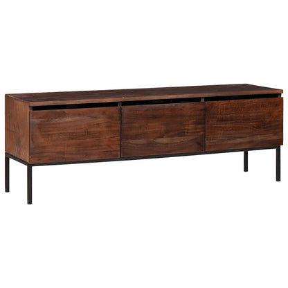 vidaXL Meuble TV, bois d'acacia massif, 110x30x36 cm, marron miel