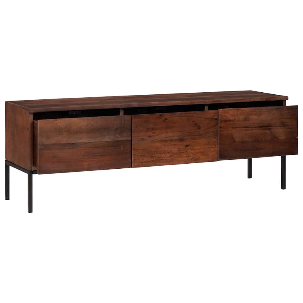 vidaXL Meuble TV, bois d'acacia massif, 110x30x36 cm, marron miel