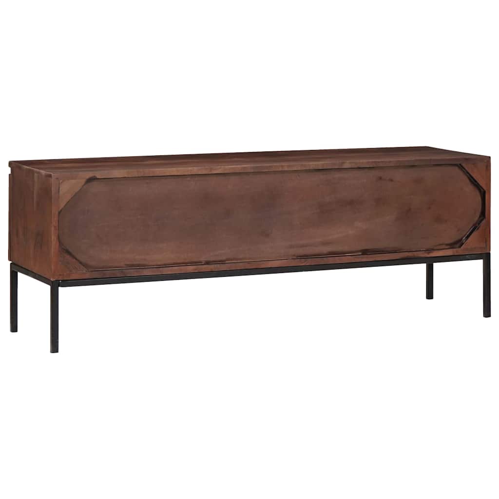 vidaXL Meuble TV, bois d'acacia massif, 110x30x36 cm, marron miel