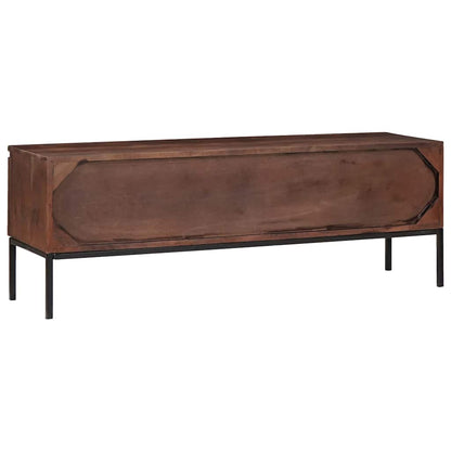 vidaXL Meuble TV, bois d'acacia massif, 110x30x36 cm, marron miel