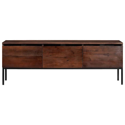 vidaXL Meuble TV, bois d'acacia massif, 110x30x36 cm, marron miel
