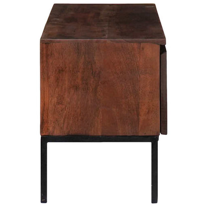 vidaXL Meuble TV, bois d'acacia massif, 110x30x36 cm, marron miel