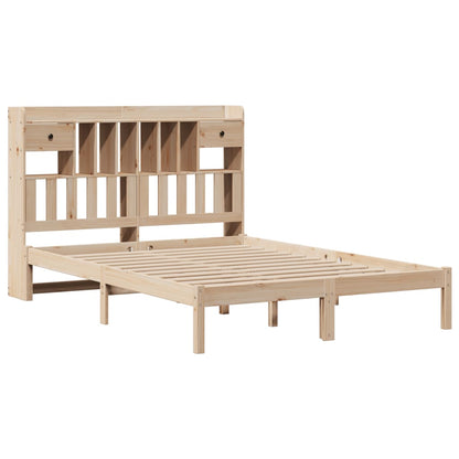 vidaXL Massivholzbett mit Regal ohne Matratze 150x200 cm Kiefernholz