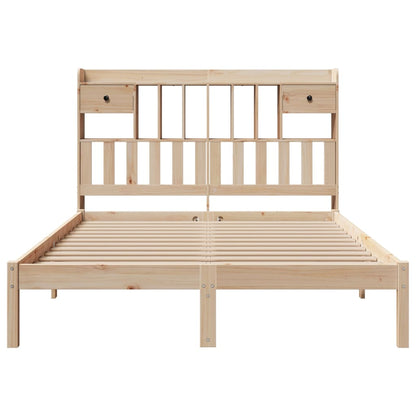 vidaXL Massivholzbett mit Regal ohne Matratze 150x200 cm Kiefernholz