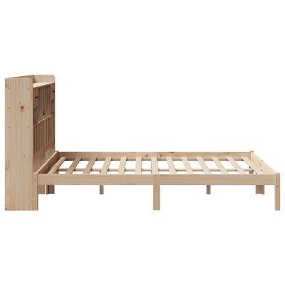 vidaXL Massivholzbett mit Regal ohne Matratze 150x200 cm Kiefernholz