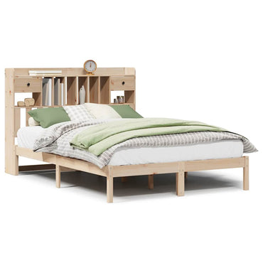 vidaXL Massivholzbett mit Regal ohne Matratze 160x200 cm Kiefernholz