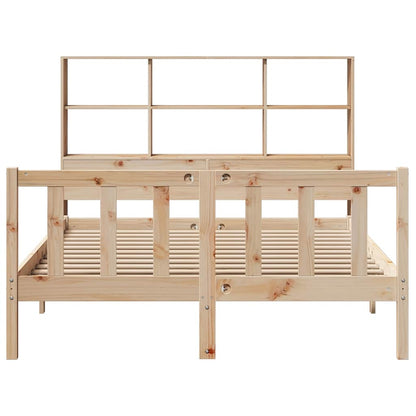 vidaXL Massivholzbett mit Regal ohne Matratze 160x200 cm Kiefernholz