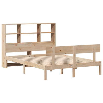 vidaXL Massivholzbett mit Regal ohne Matratze 150x200 cm Kiefernholz