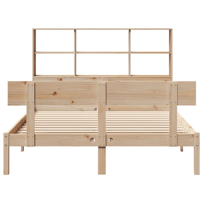 vidaXL Massivholzbett mit Regal ohne Matratze 150x200 cm Kiefernholz
