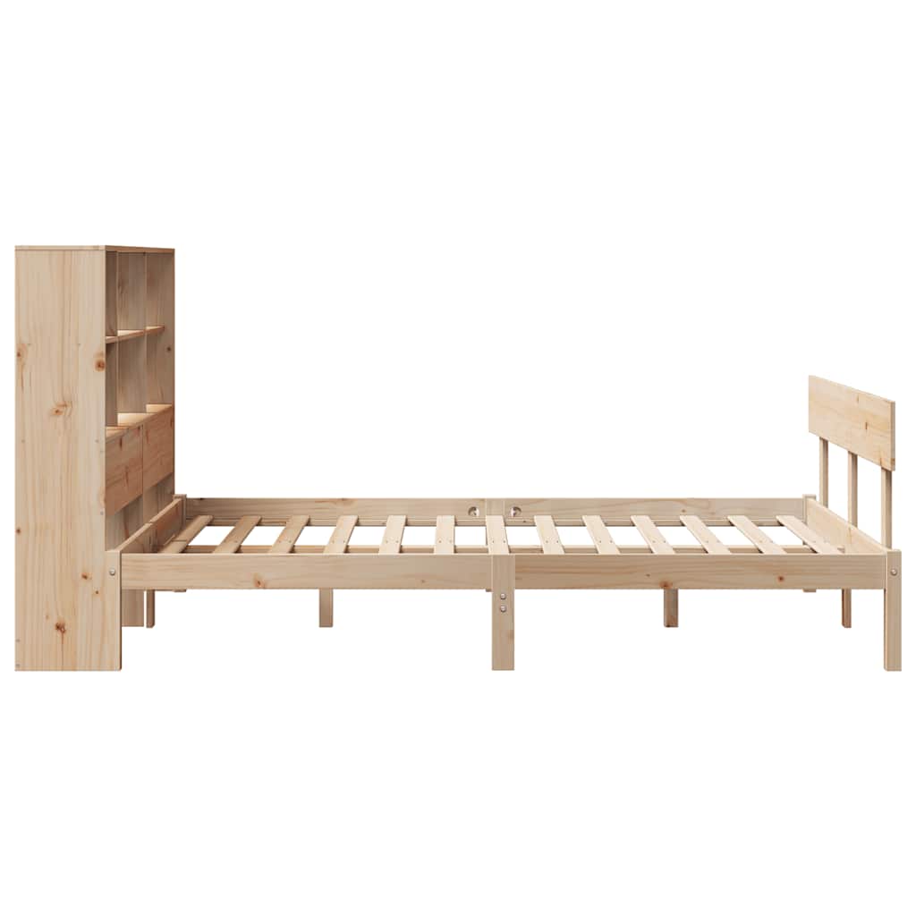 vidaXL Massivholzbett mit Regal ohne Matratze 160x200 cm Kiefernholz