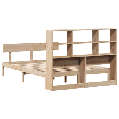 vidaXL Massivholzbett mit Regal ohne Matratze 160x200 cm Kiefernholz