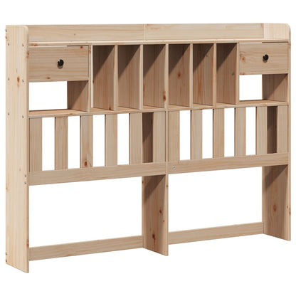 vidaXL Massivholzbett mit Regal ohne Matratze 140x190 cm Kiefernholz