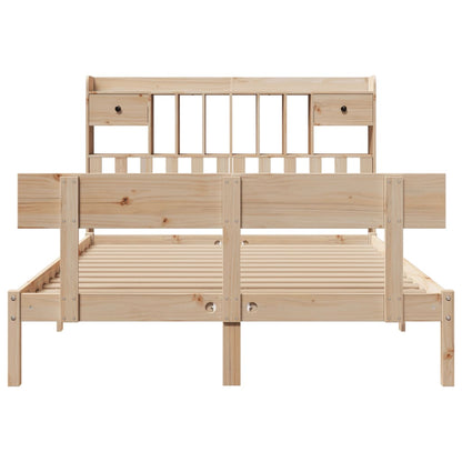 vidaXL Massivholzbett mit Regal ohne Matratze 160x200 cm Kiefernholz