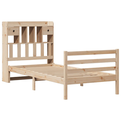 vidaXL Massivholzbett mit Regal ohne Matratze 100x200 cm Kiefer
