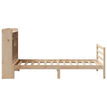 vidaXL Massivholzbett mit Regal ohne Matratze 100x200 cm Kiefer