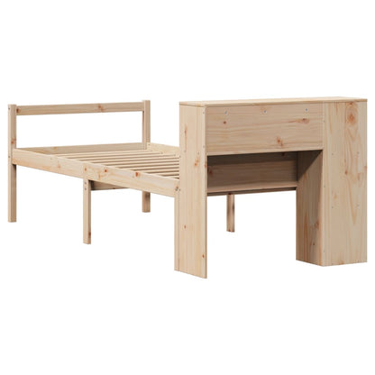 vidaXL Bücherregalbett ohne Matratze 75x190 cm Massivholz Kiefer