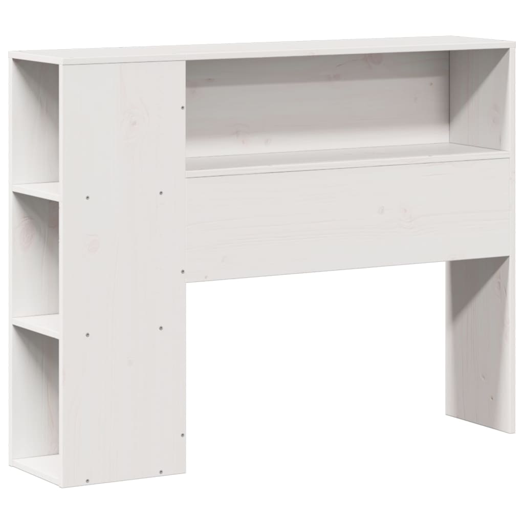 vidaXL Massivholzbett mit Regal ohne Matratze Weiß 75x190 cm Kiefer