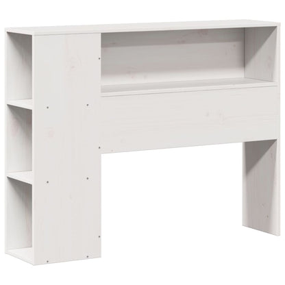 vidaXL Massivholzbett mit Regal ohne Matratze Weiß 75x190 cm Kiefer
