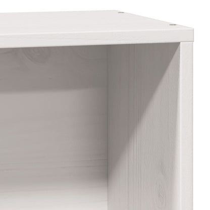 vidaXL Massivholzbett mit Regal ohne Matratze Weiß 75x190 cm Kiefer