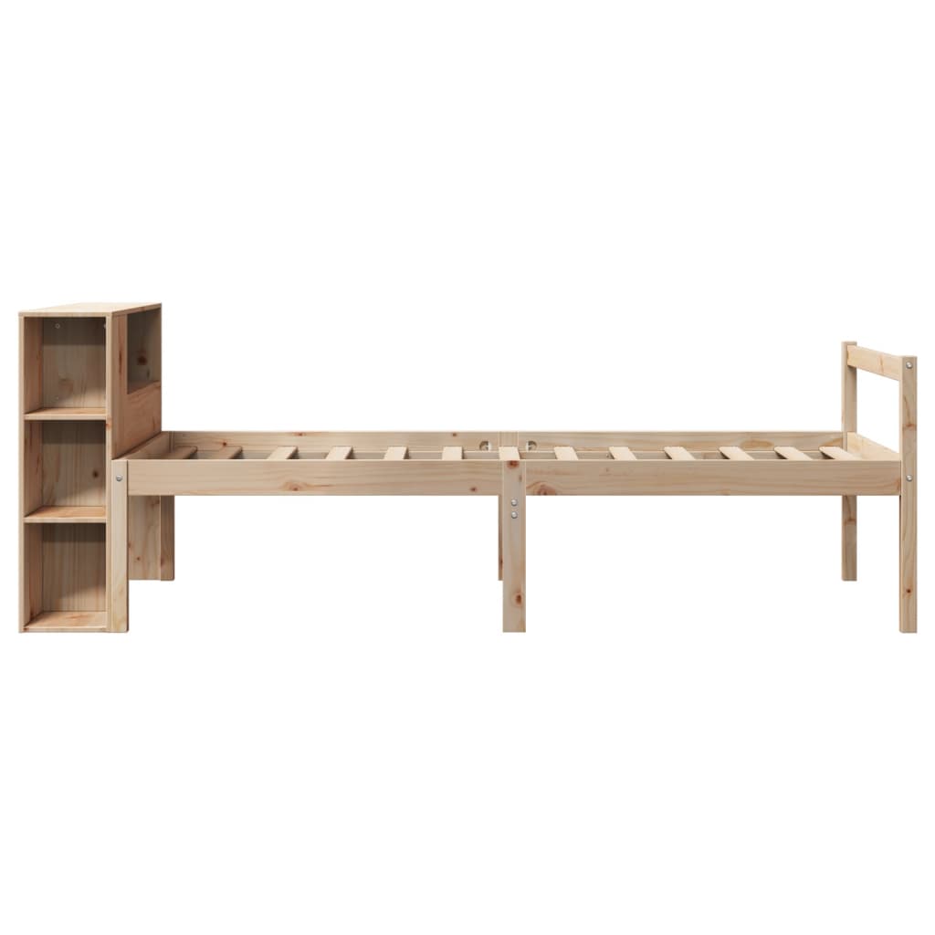 vidaXL Massivholzbett mit Regal ohne Matratze 90x190 cm Kiefer