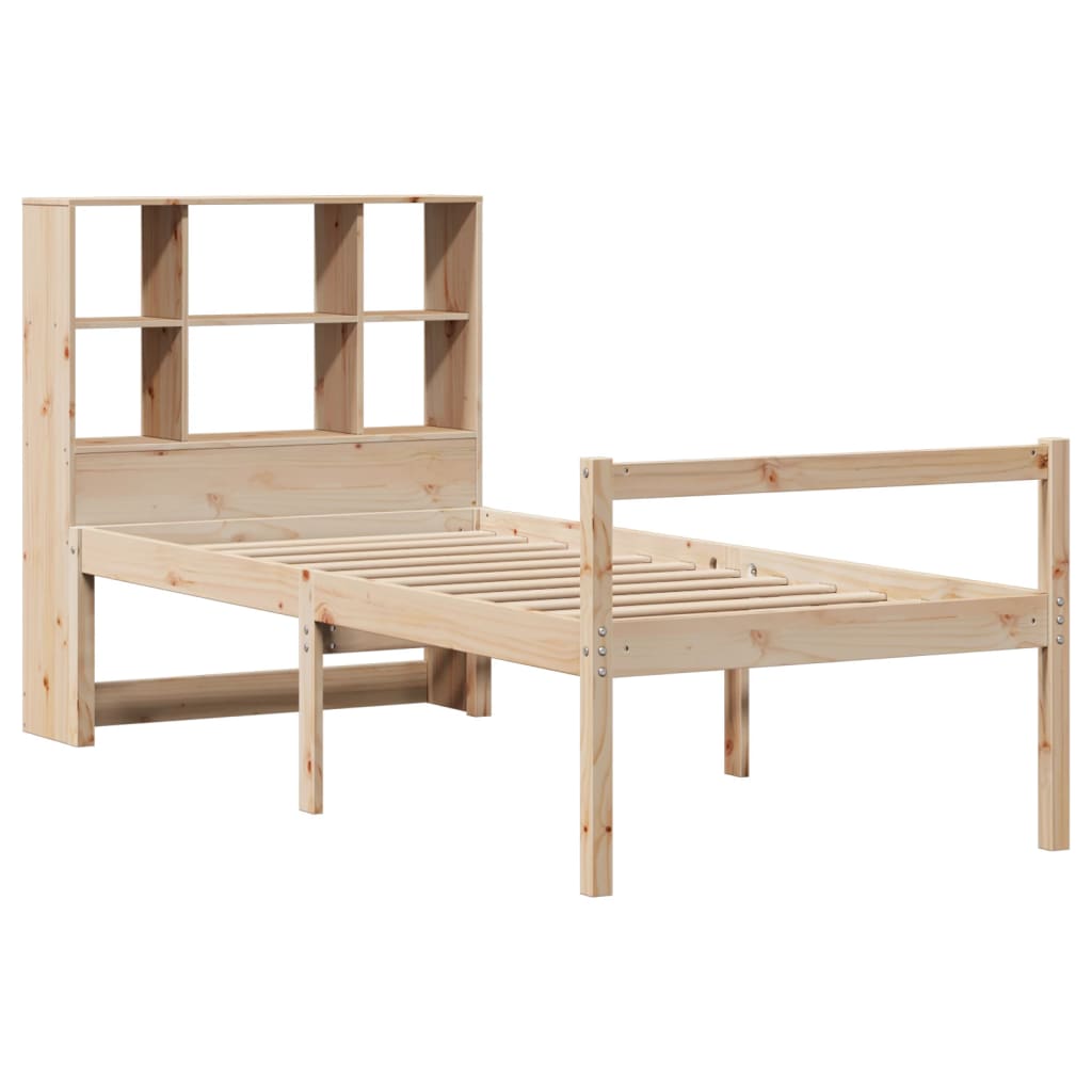 vidaXL Massivholzbett mit Regal ohne Matratze 90x190 cm Kiefer