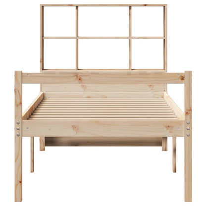 vidaXL Massivholzbett mit Regal ohne Matratze 90x190 cm Kiefer