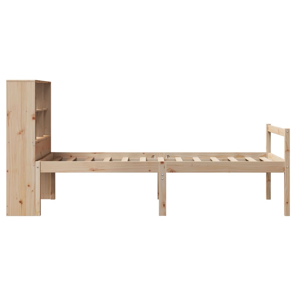 vidaXL Massivholzbett mit Regal ohne Matratze 90x190 cm Kiefer