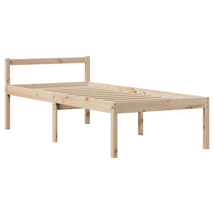 vidaXL Massivholzbett mit Regal ohne Matratze 90x190 cm Kiefer