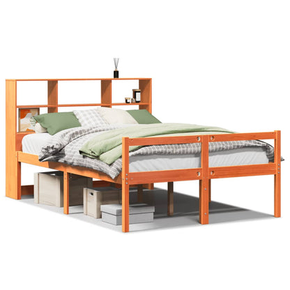 vidaXL Massivholzbett ohne Matratze Wachsbraun 140x190 cm Massivholz