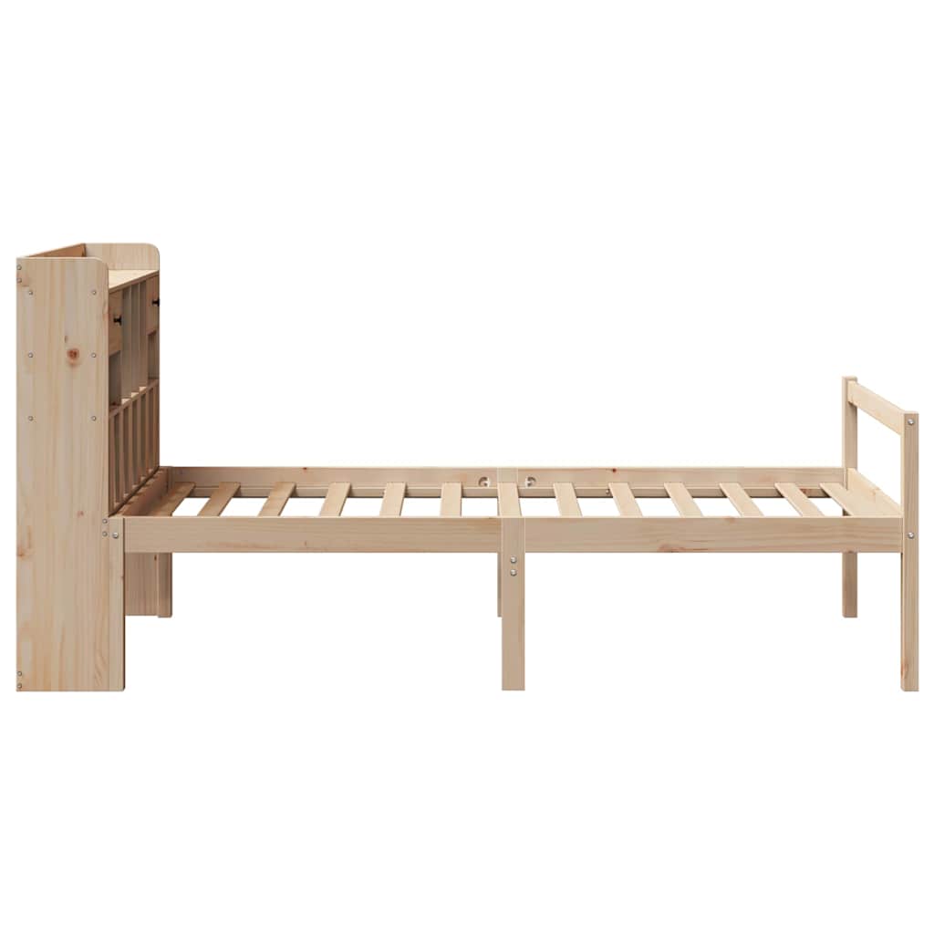 vidaXL Bücherregalbett ohne Matratze 75x190 cm Massivholz Kiefer