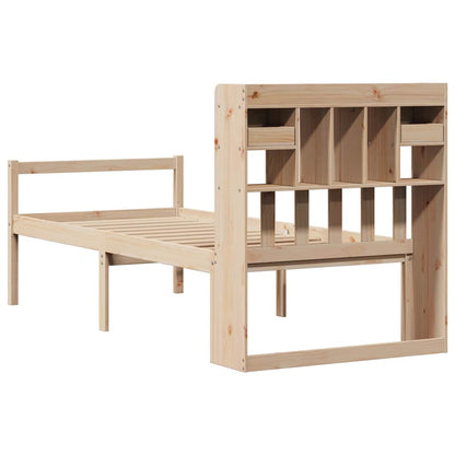 vidaXL Bücherregalbett ohne Matratze 75x190 cm Massivholz Kiefer
