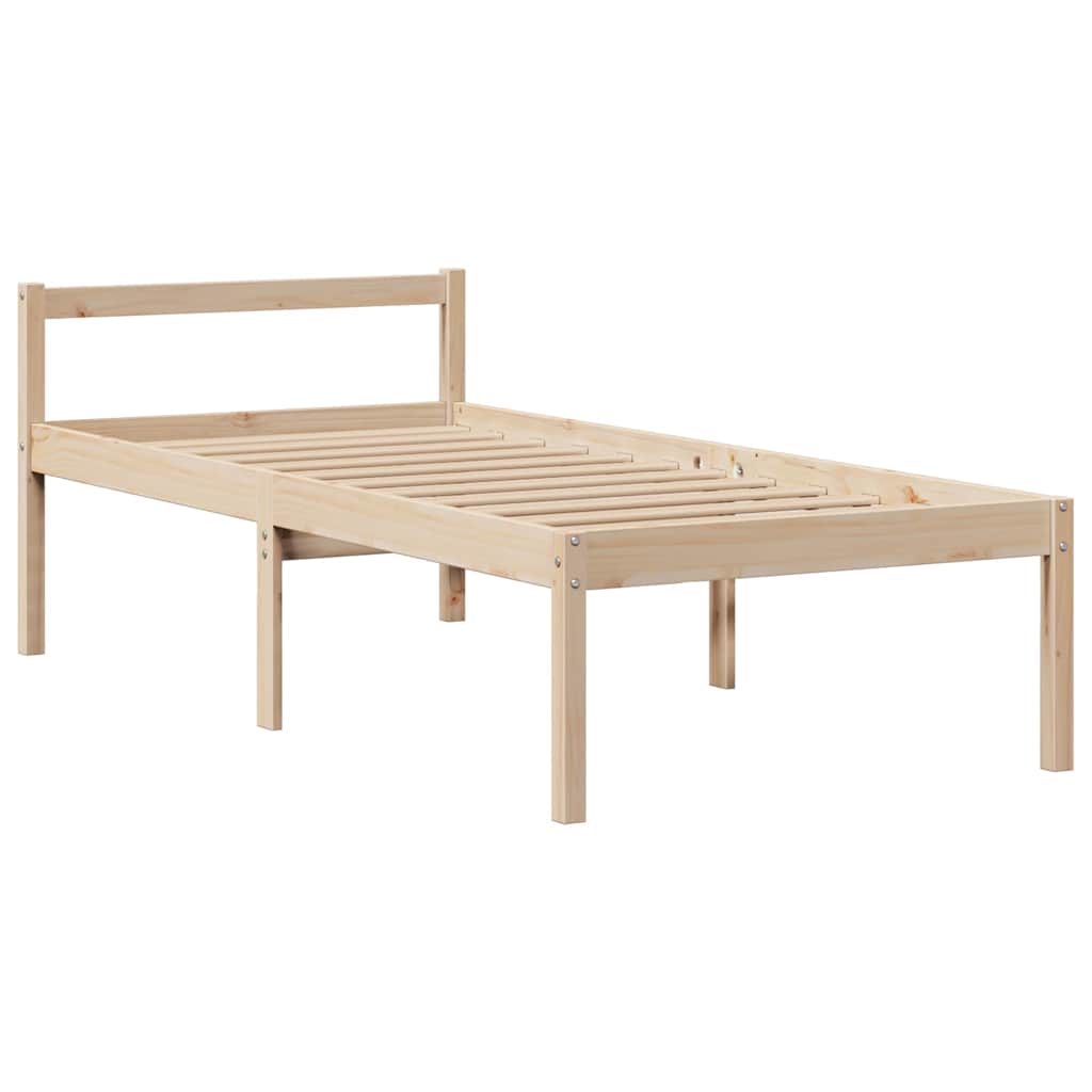 vidaXL Bücherregalbett ohne Matratze 75x190 cm Massivholz Kiefer