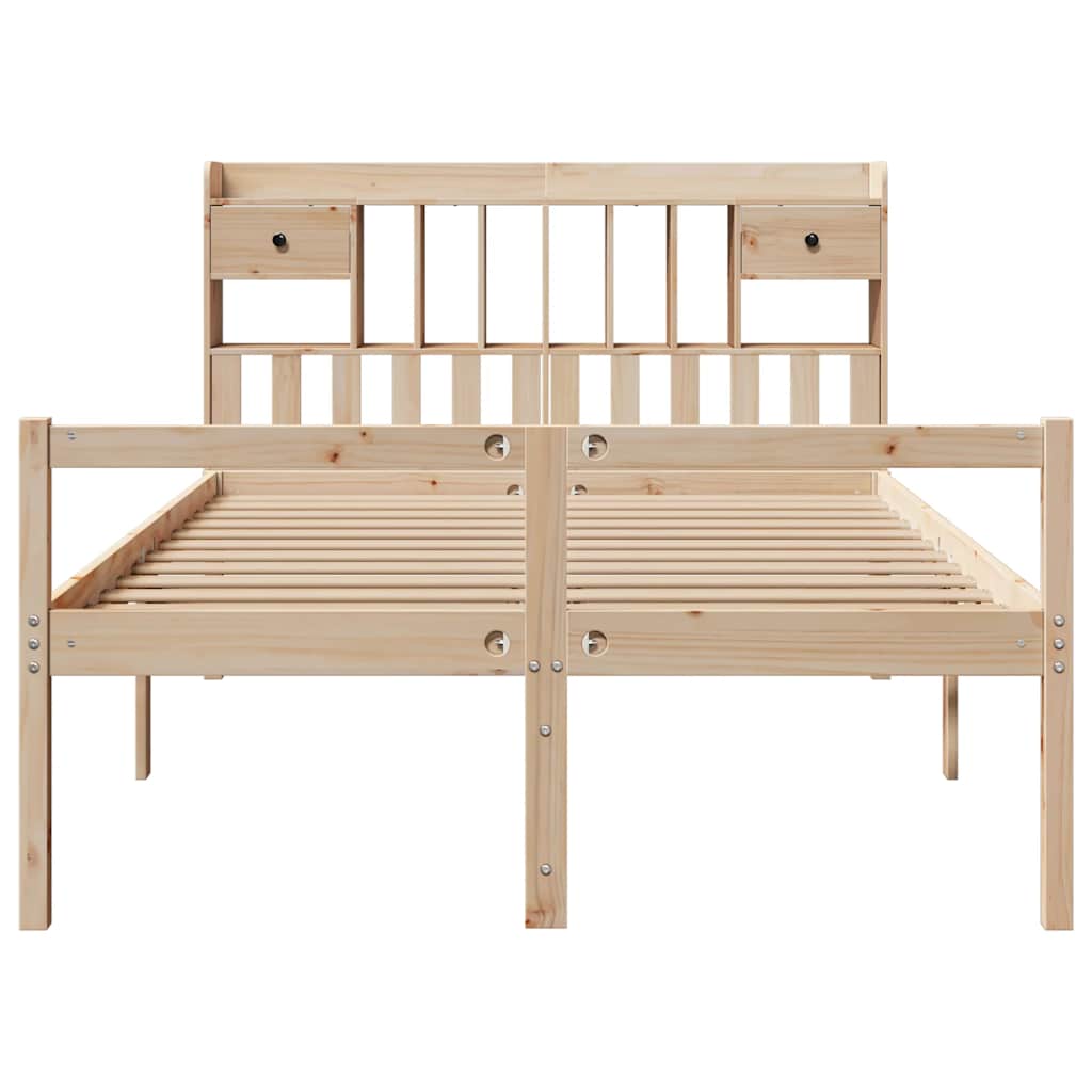 vidaXL Massivholzbett mit Regal ohne Matratze 160x200 cm Kiefernholz