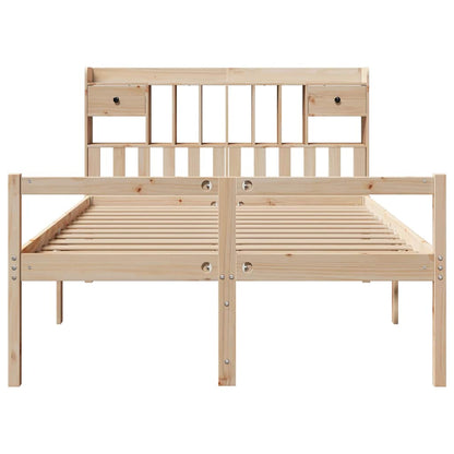 vidaXL Massivholzbett mit Regal ohne Matratze 160x200 cm Kiefernholz